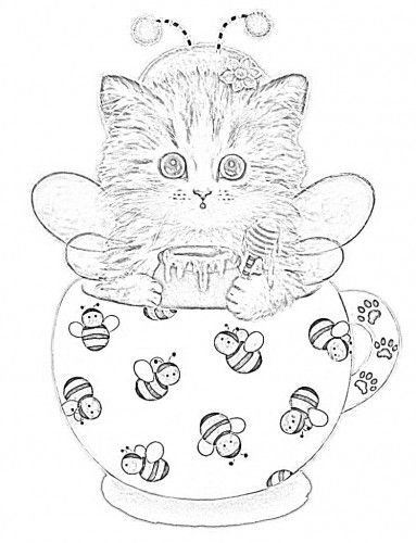 Раскраска. Котики