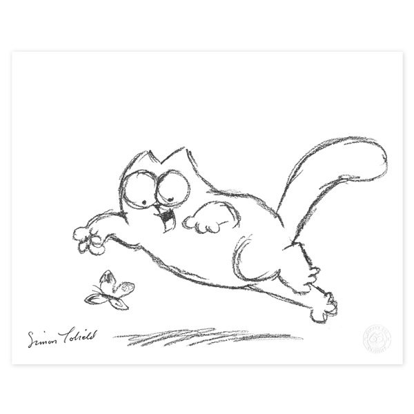 Кот прыгает рисунок