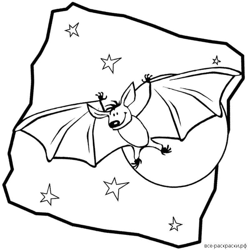 Раскраска онлайн Бэтмен и летучие мыши бесплатно