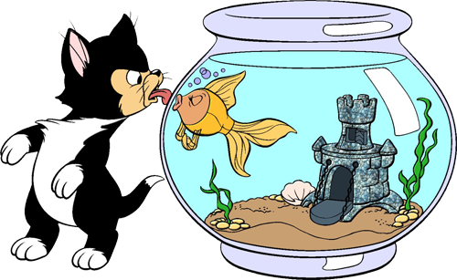 Раскраски кот с аквариумом (42 фото)