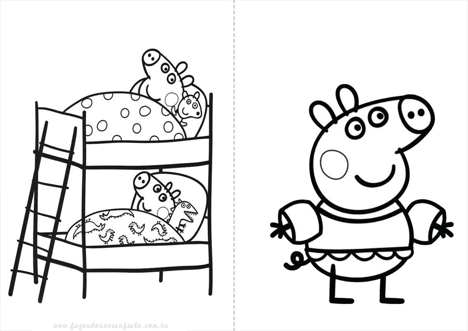 Раскраска Папа Свин в кресле | Раскраски из мультика свинка Пеппа. Раскраска Свинка Пеппа