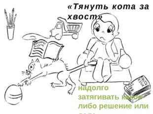 Тянуть кота за хвост