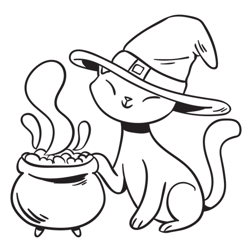 Кот в шляпе раскраска