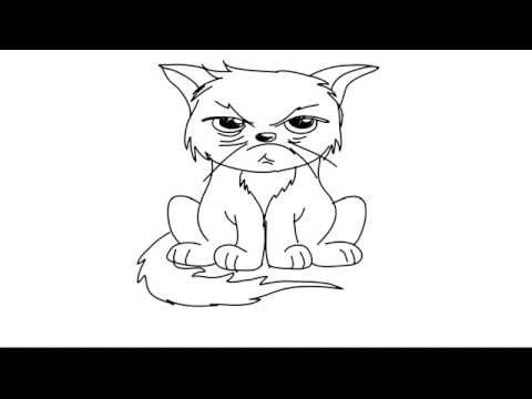 Злой кот контур