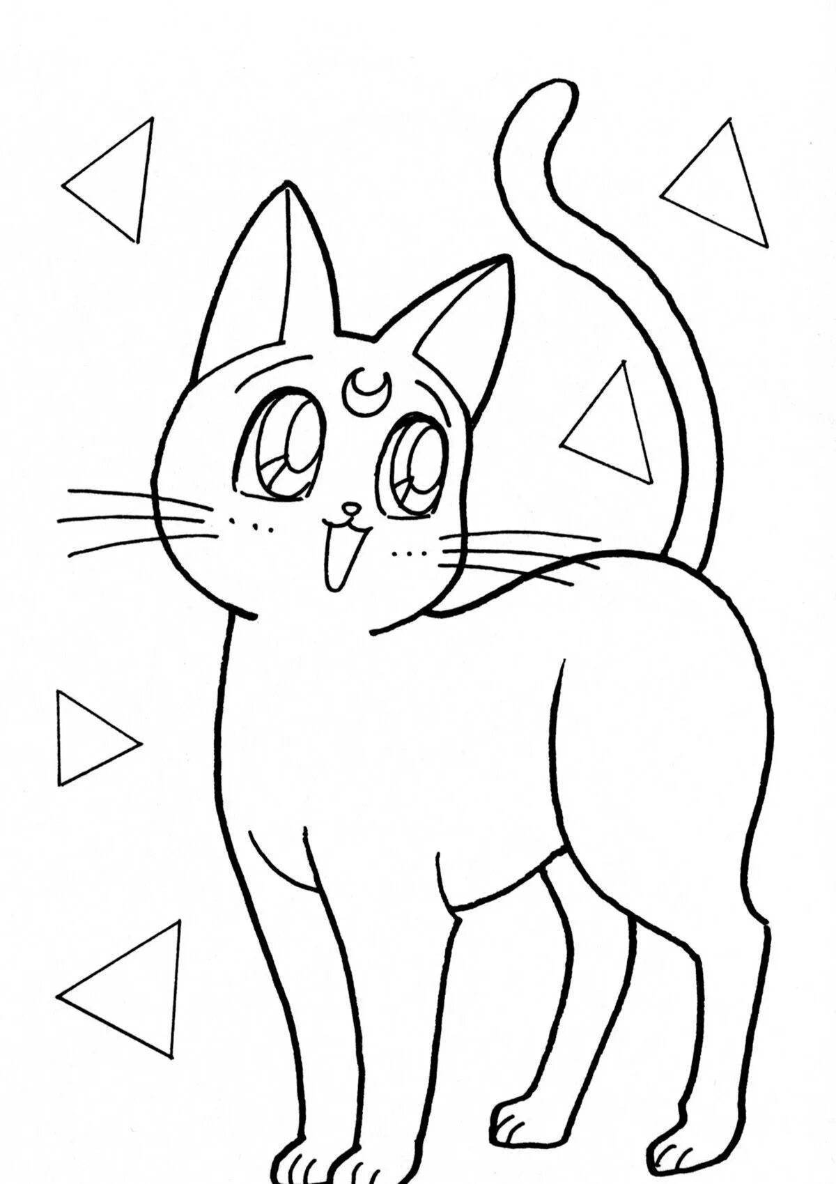 Страницы раскрашивания кошки аниме Изображения – скачать бесплатно на Freepik