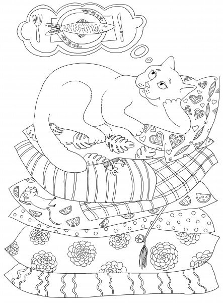 Раскраска британский кот