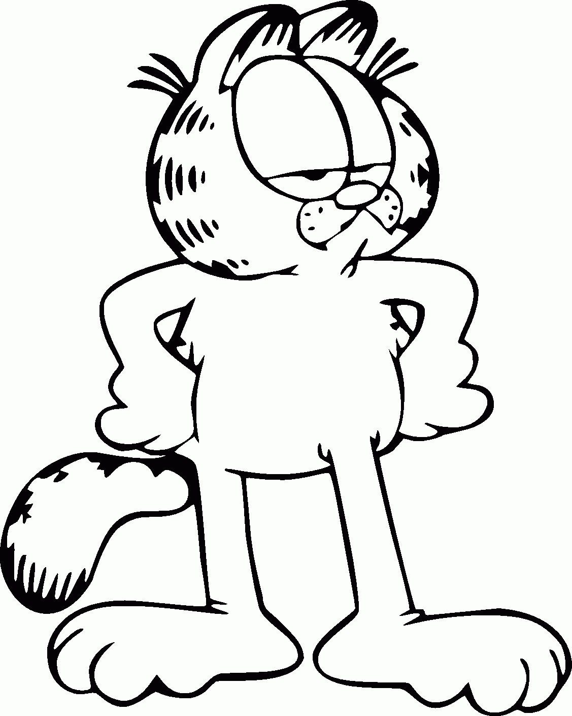 Раскраска Супер-кот Гарфилд | Раскраски из фильма Гарфилд (Garfield)