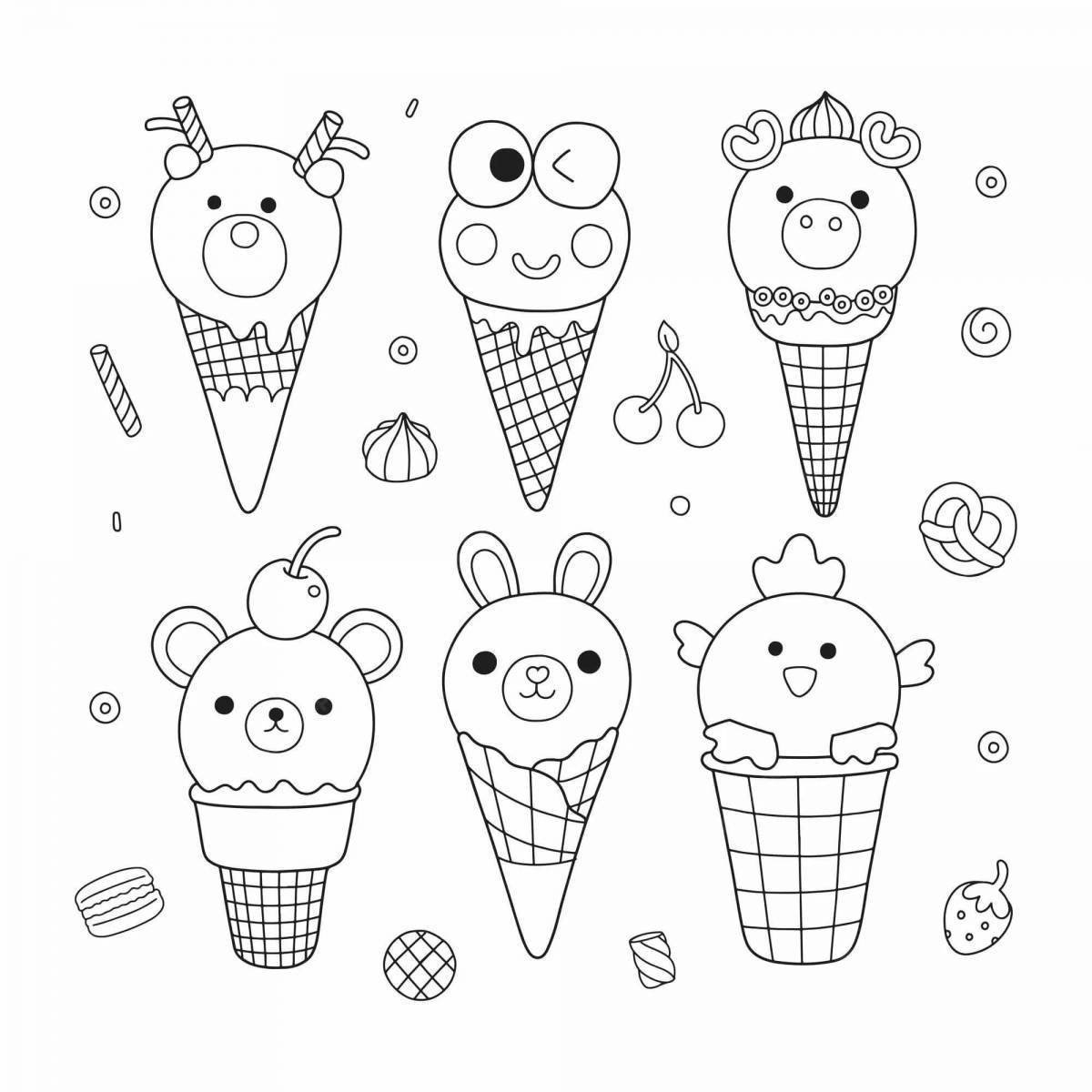 Легкие рисунки мороженое
