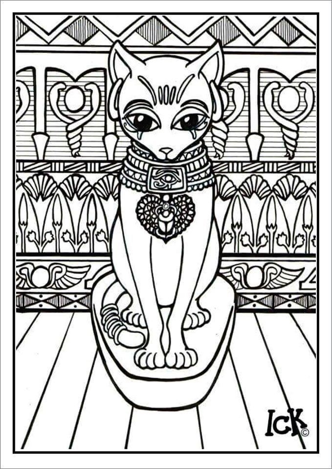 Раскраски египетская кошка анкха (47 фото) » Картинки, раскраски и  трафареты для всех - Klev.CLUB