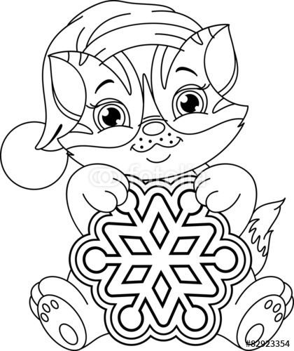 Кошка раскраска для детей