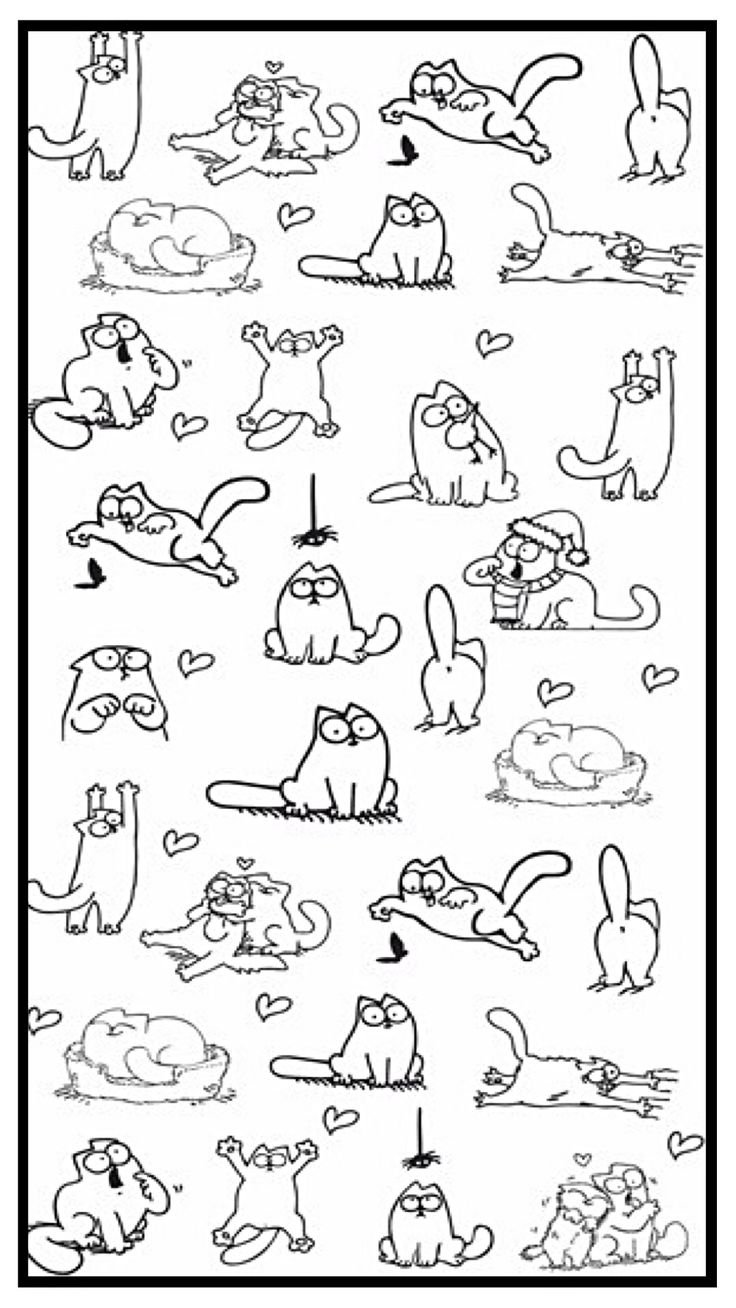 Простые и красивые картинки для срисовки | Кошка валентина, Кошки и котята, Рисунки