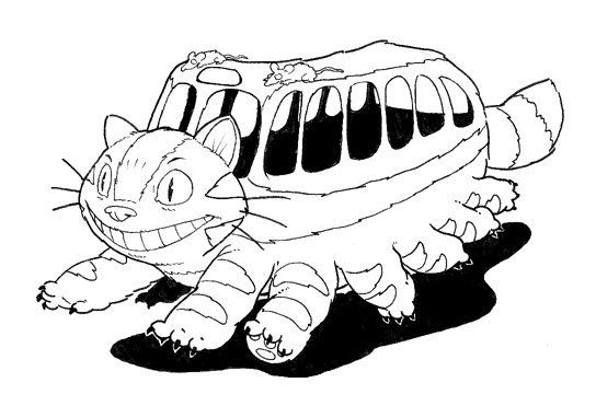 Котобус раскраска