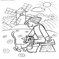 Кот в сапогах Шрек раскраска
