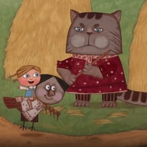 Жихарка кот и Воробей