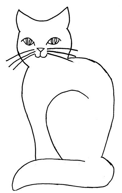 Раскраски кошка аппликация (46 фото) » Картинки, раскраски и трафареты для  всех - Klev.CLUB