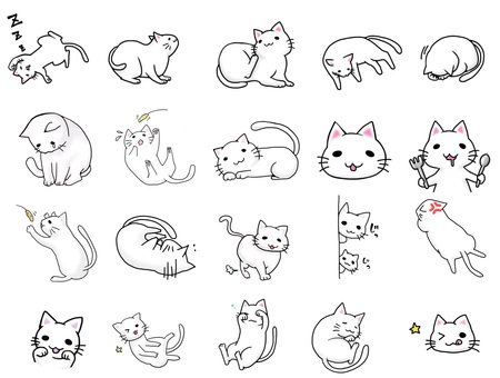 Раскраски котята маленькие много