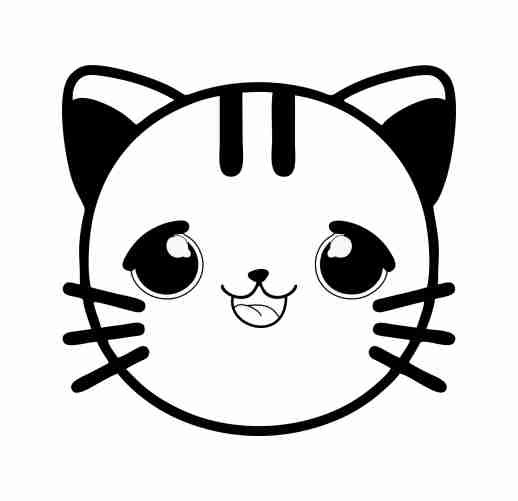 Смайлики котики раскраска