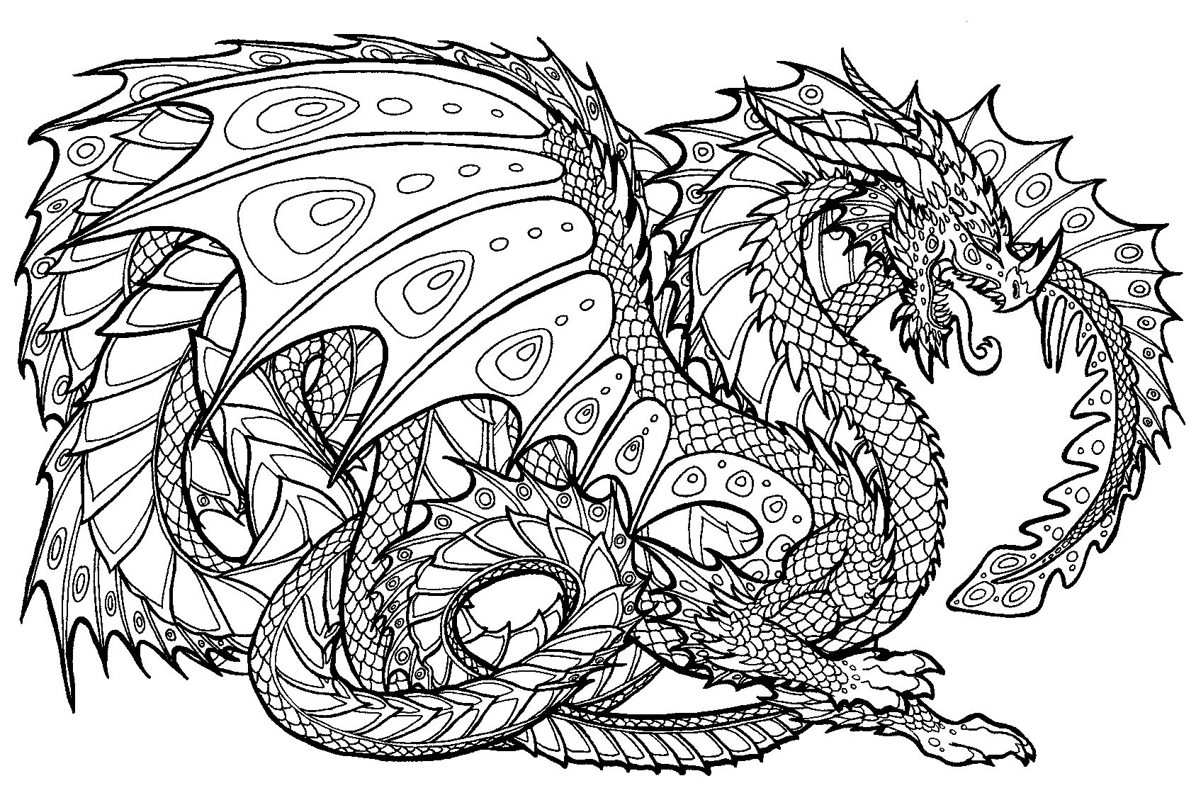 Раскраска дракон для детей