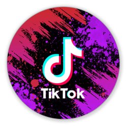 Тик ток круглый значок