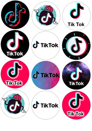 Значки тик тока для печати