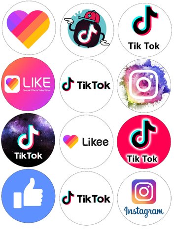 Тик ток для печати