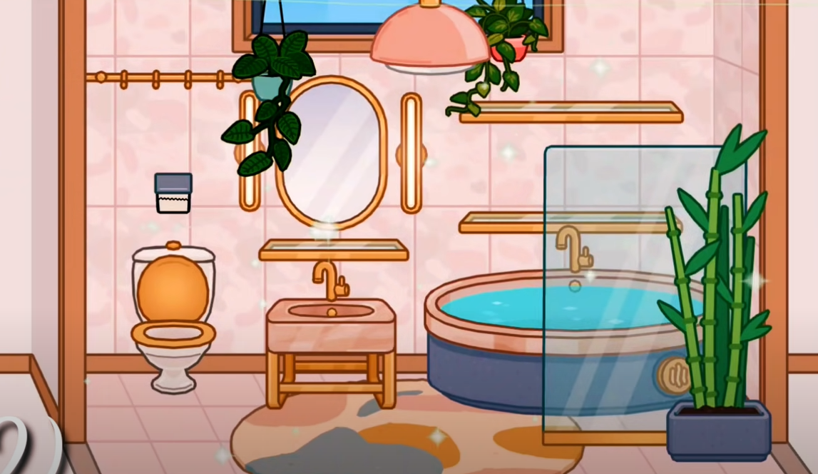 Тока бока мебель ванна. Пустая ванная комната. Ванная комната toca World. Ванная комната для распечатки. Ванная для бумажного домика.