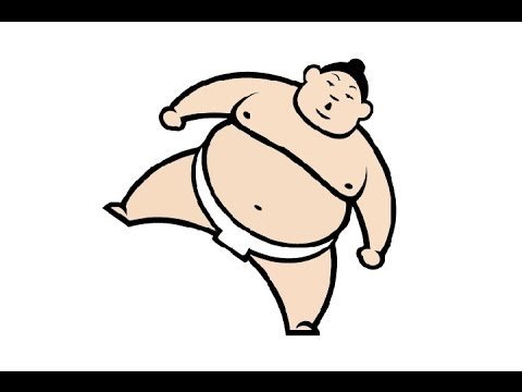 Борец сумо рисунок для детей