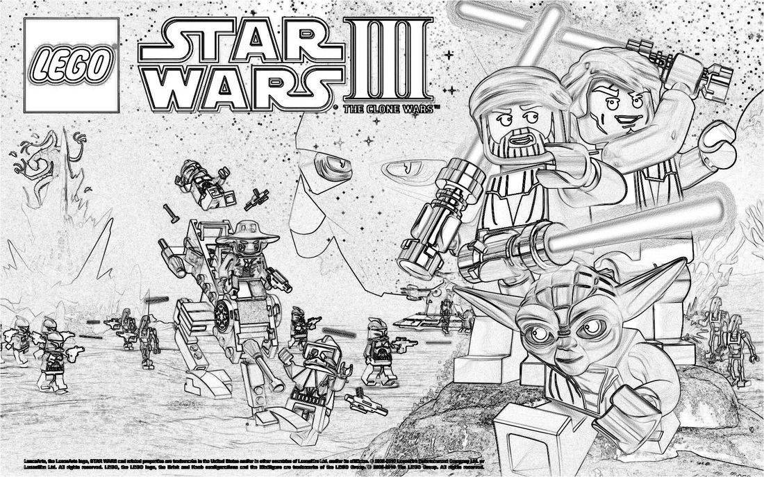 Раскраски Лего Звездные войны