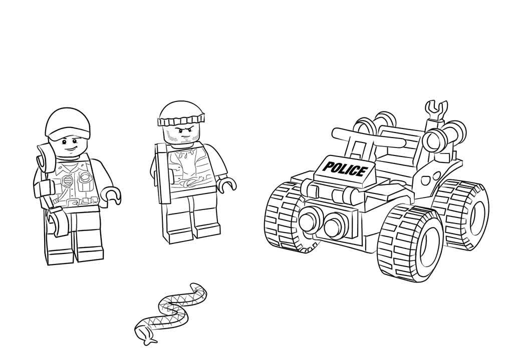 Раскраска Лего полиция