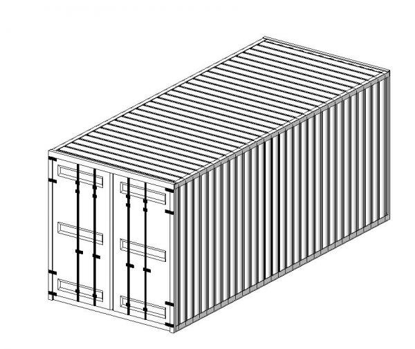 Семейство контейнер Revit 3х6х2