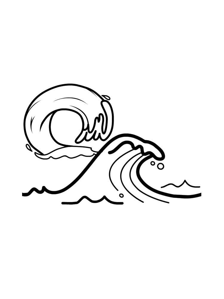 Раскраска для взрослых Большая волна в Канагаве (KH2756) Идейка