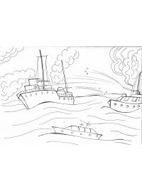 Раскраска «морской бой»