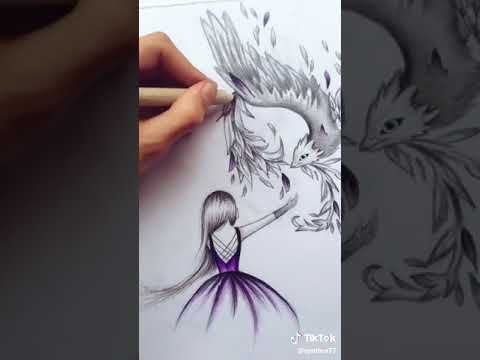 Рисунки из тик тока карандашом легкие и красивые