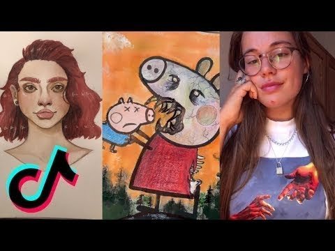 Рисунки на холсте из тик тока