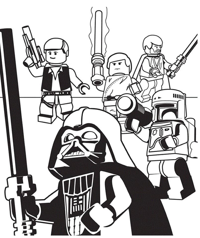 Раскраски Лего Звездные войны - детские раскраски распечатать бесплатно