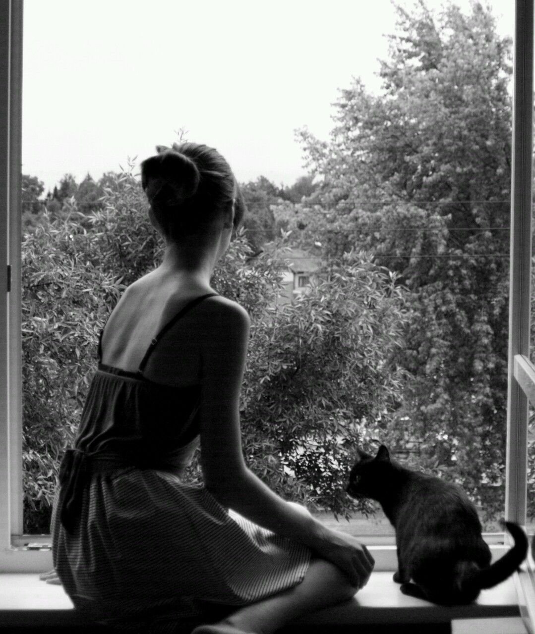 Девушка с котом на руках арт (66 фото)