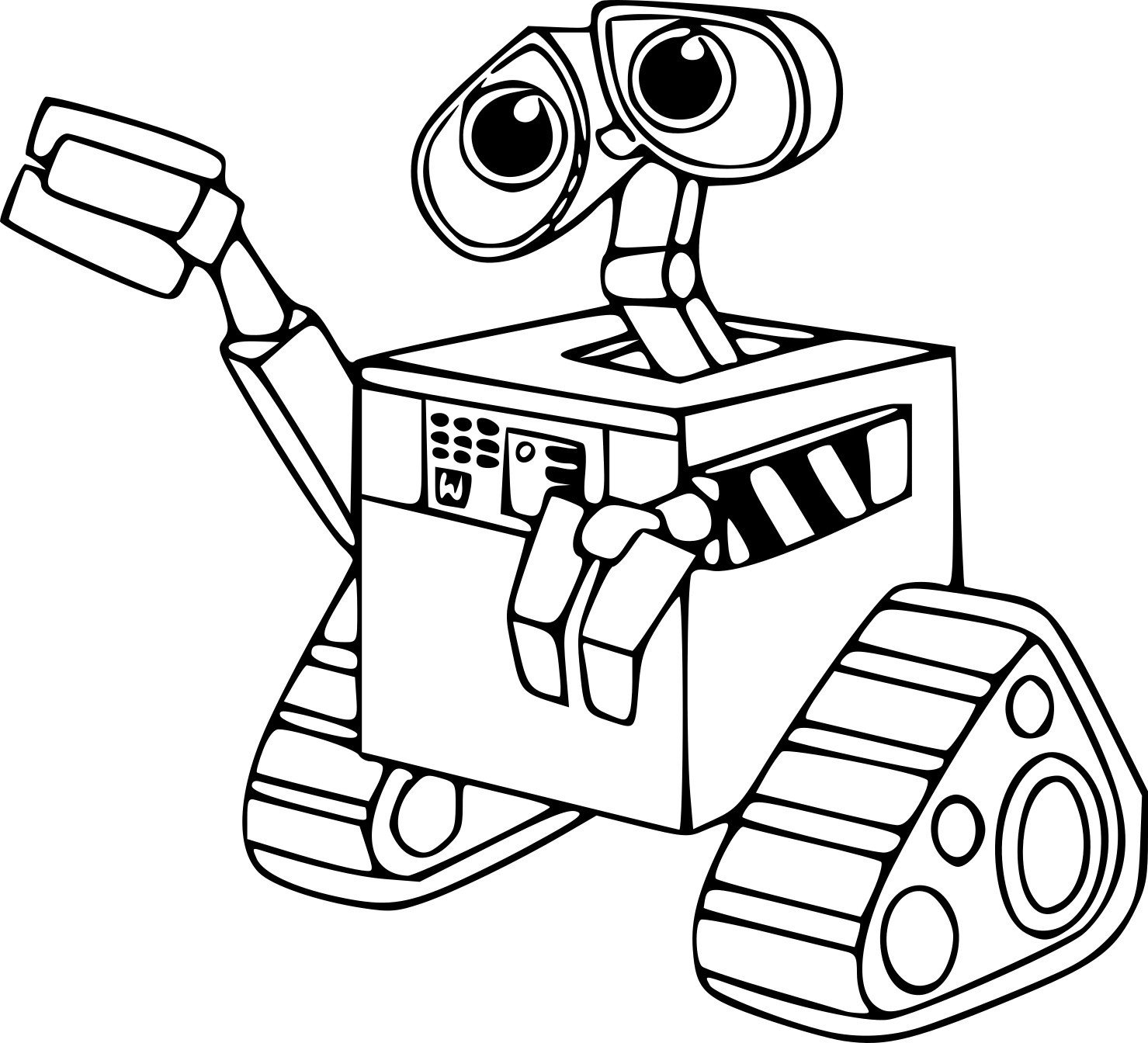 Раскраска Два робота, скачать и распечатать раскраску раздела Роботы