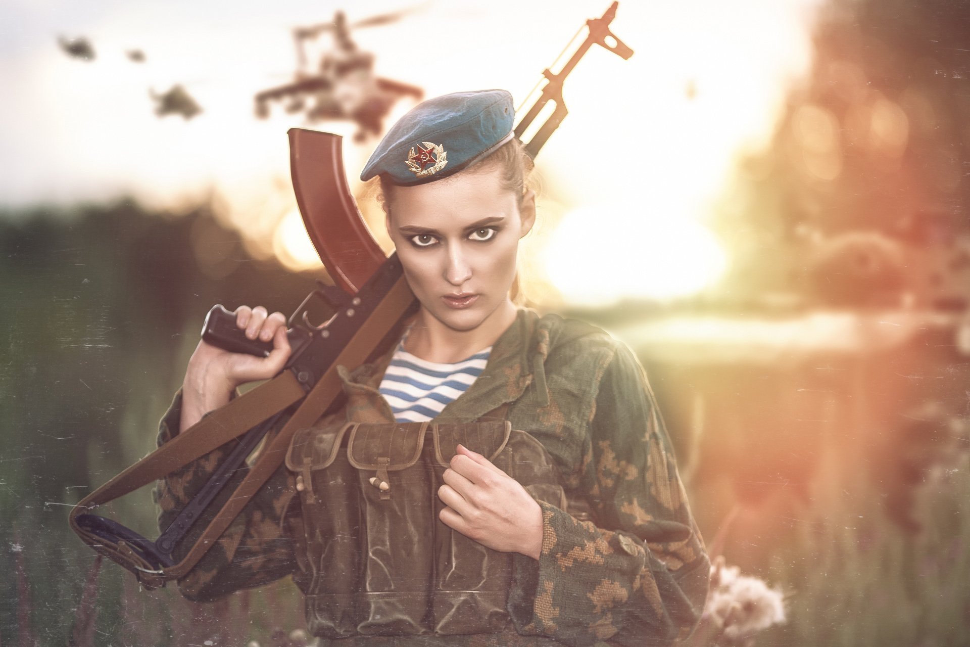 Девушка в военной немецкой форме. Стоковое фото № , фотограф Дмитрий Черевко / Фотобанк Лори