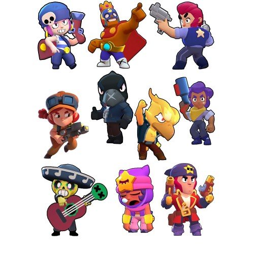 Герои Brawl Stars для сахарной печати