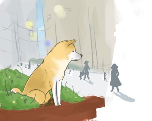 Хатико рисунок