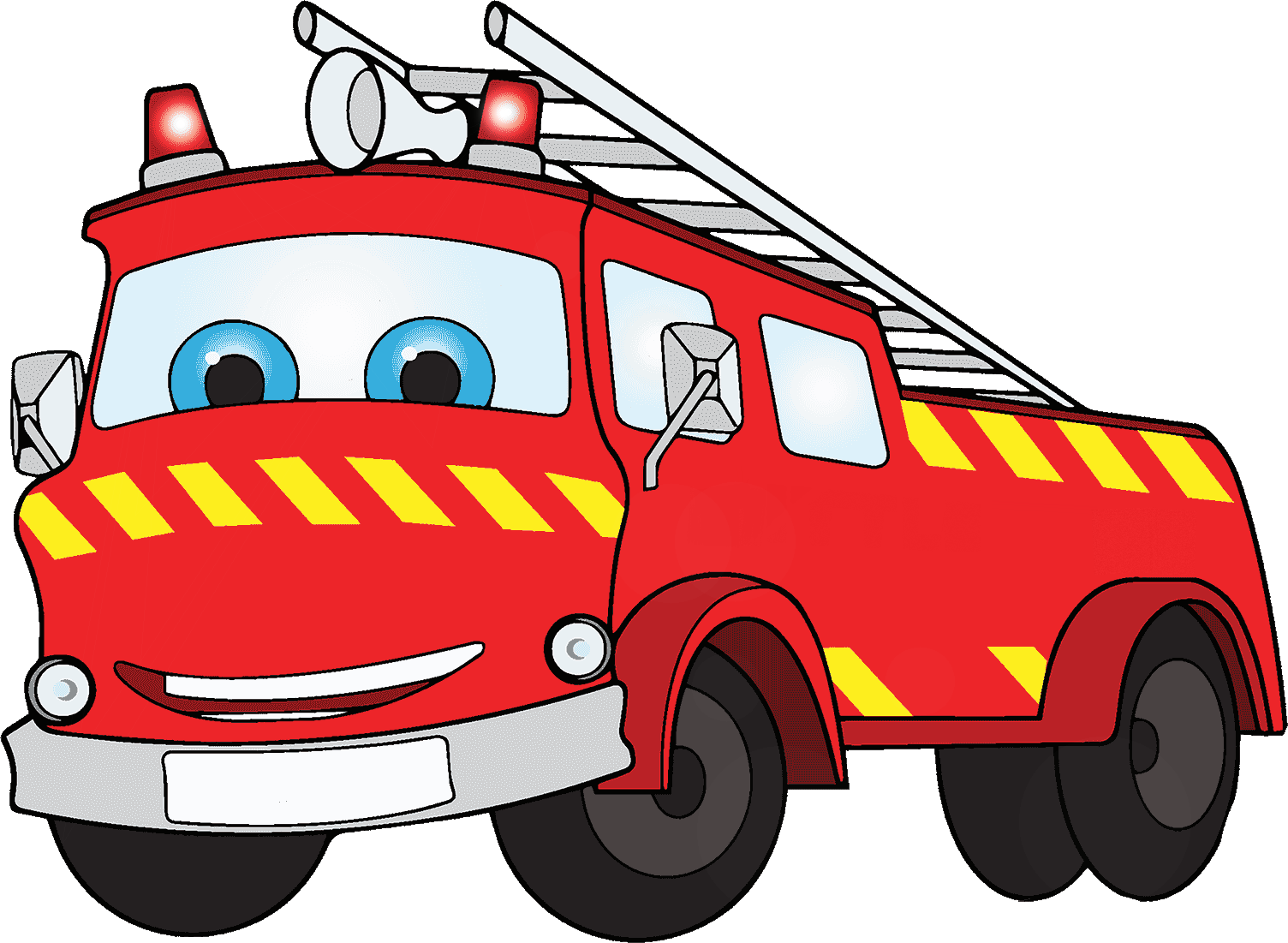 Пожарные машины - Распечатать раскраску для детей