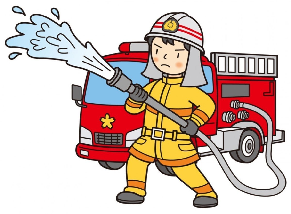 Пожарный тушит пожар рисунок - 58 фото