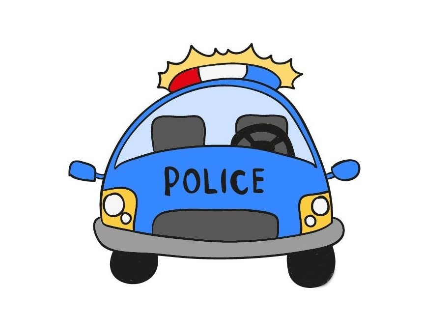 Полицейская машина рисунок (50 фото)
