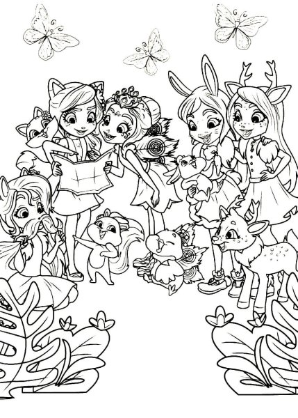 Enchantimals Фелисити раскраска