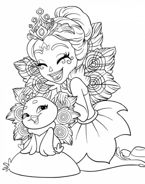 Enchantimals куклы раскраска