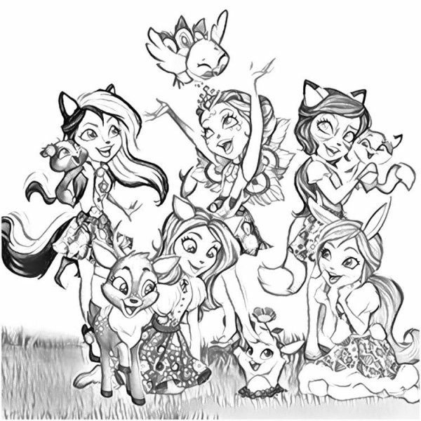 Раскраска Enchantimals лягушка