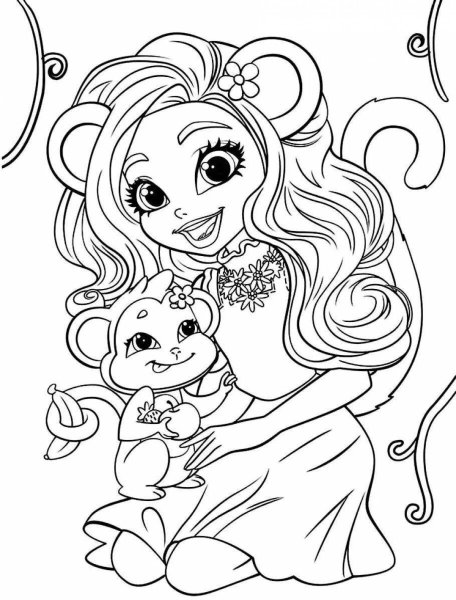 Enchantimals куклы раскраска