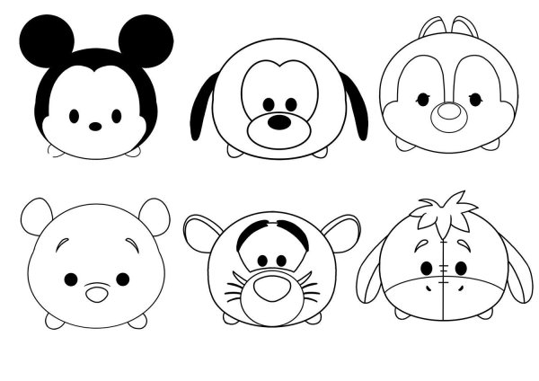 Disney Tsum Tsum раскраска