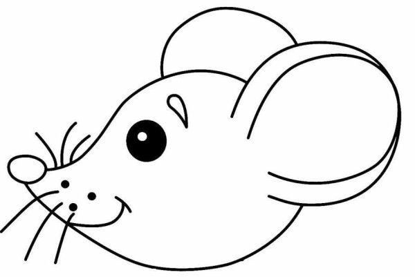 Маска мышки раскраска