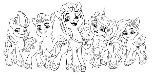 My little Pony новое поколение раскраска